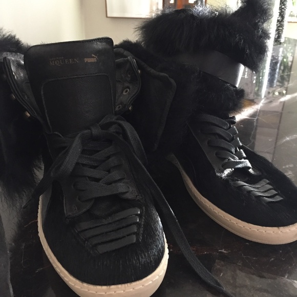COPY - Alexander McQueen/Puma leather high top running shoes, US 7.5, NWT. - Picture 1 of 7